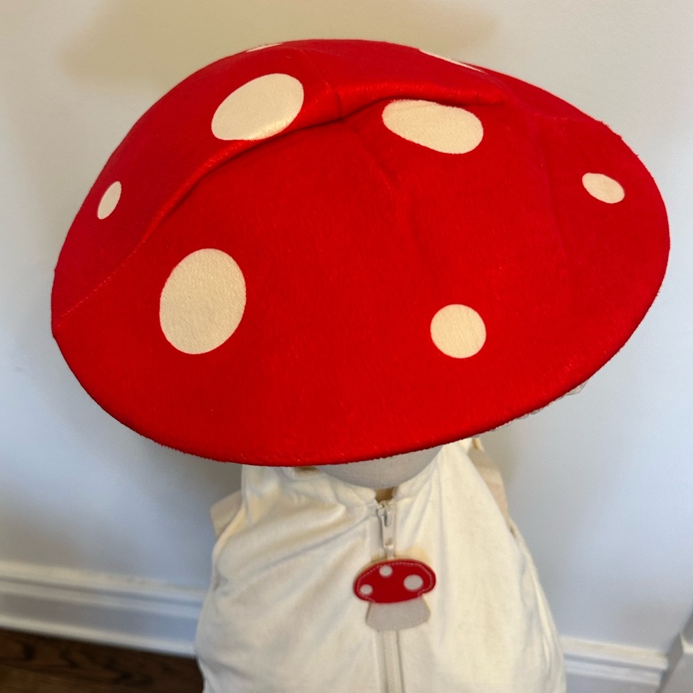 Mushroom Toadstool Super Mario Bros Toad Baby Toddler Kids Costume Zip Up NEW - Picture 5 of 6